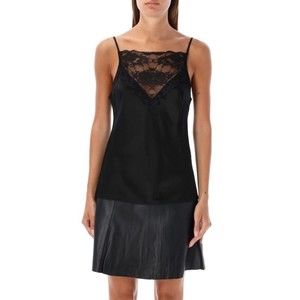 By Malene Birger Lace-Trimmed Satin Top With Spaghetti Straps - NWT